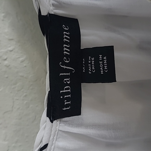 Tribal Black and White Patterned Maxi Dress Size M - Picture 4 of 8